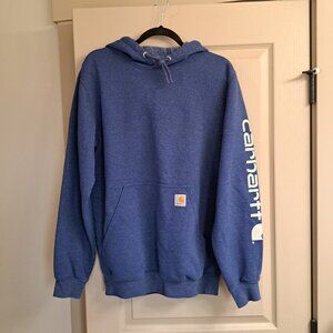 CARHARTT BLUE HOODIE LOOSE FIT MENS SMALL LONG SLEEVE